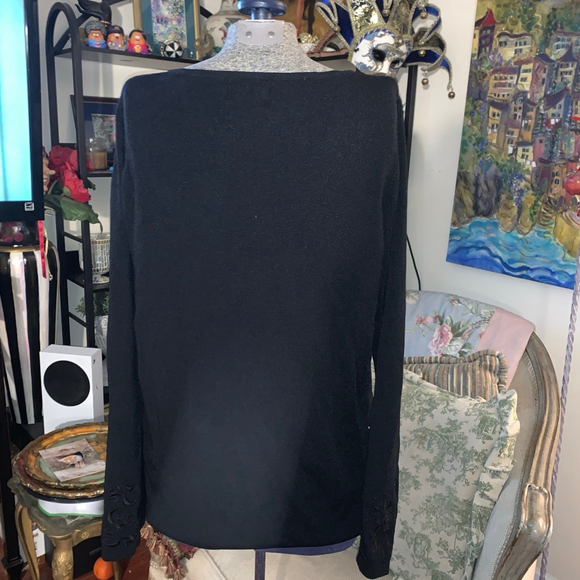 Women's Addition-Elle Black Embroidered Tunic Top Plus Size 1X - Picture 2 of 12